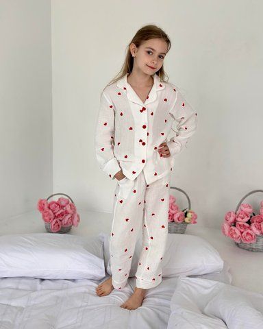 Пижама из муслина для девочек &laquo;Amore&raquo;, COSY M252P5453 фото