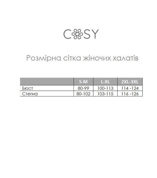 Женский халат из фактурного муслина Duna чёрный, COSY M90W фото