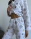 Женская пижама из фланели (рубашка + штаны) снежинки на белом, COSY F44P фото 3