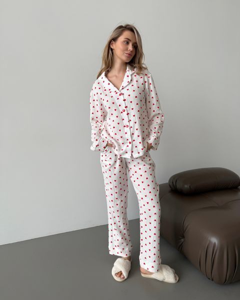Женская пижама из муслина (рубашка длинный рукав + штаны), COSY M252P фото